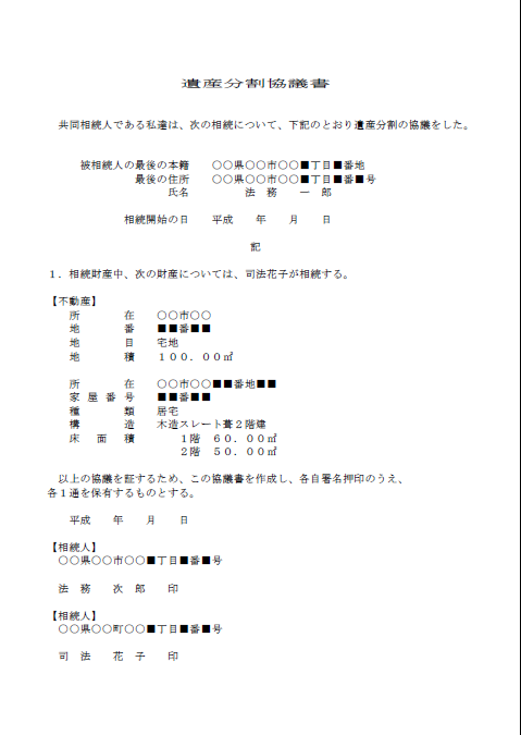 協議 書 分割 と は 遺産 遺産分割協議書とは？作成の意味から雛形への書き方例(見本)まで徹底解説